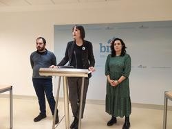 A portavoz nacional do BNG, Ana Pontón, e o presidente da Mesa, Marcos Maceiras, en rolda de prensa / Europa Press