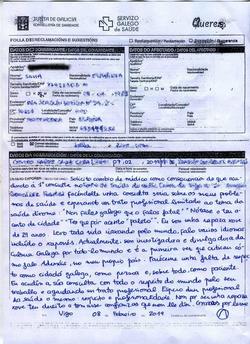 Reclamación dunha neofalante ante o Sergas tras dicirlle un médico que tiña que falar galego 