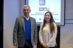 Rolda de prensa de Valentín García e Cristina Pichel de Lingua de Namorar 2019. XUNTA DE GALICIA / Europa Press