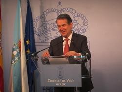 O alcalde de Vigo, Abel Caballero, durante a rolda de prensa deste venres / Europa Press