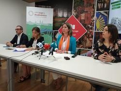 A alcaldesa de Lugo, Lara Méndez, en rolda de prensa. / Europa Press