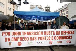 Protesta dos traballadores das Pontes / EFE