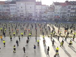 Operarios de Navantia e da industria auxiliar ante o Concello de Ferrol / Europa Press