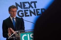 O presidente da Xunta, Alberto Núñez Feijóo, no foro celebrado en San Cibrao das Viñas (Ourense) / Xunta.