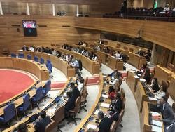 Imaxe do hemiciclo do Parlamento de Galicia tras a ruptura do Grupo de En Marea e a marcha de catro deputados ao Mixto. EUROPA PRESS - Arquivo / Europa Press