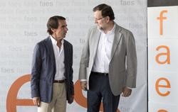 José María Aznar e Mariano Rajoy na cita anual co Campus FAES / Europa Press.