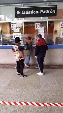 Mostrador de atención ao público na 