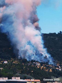 Incendio en Ourense/Cedida