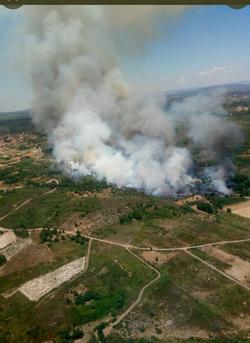 Incendio en Cualedro, preto dunha aldea en San Millán / remitida