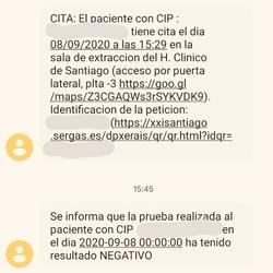 Queixa polo uso do castelán por parte do Sergas para as citas das probas PCR / remitida