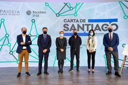 O conselleiro de Cultura, Educación e Universidade, Román Rodríguez, na presentación o foro internacional Carta de Santiago.. XUNTA / Europa Press