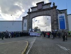 Concentración ante a entrada de Navantia Ferrol / Arquivo