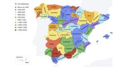 Mapa vilas máis populares de España. Fonte: musement.com