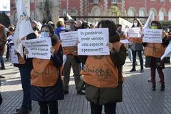 Acción Sindical Dos Gandeiros Para Reclamar Un Sistema Eficaz Polos Ataques Do Lobo, Convocada Por Unións Agrarias Ante A Delegación do Goberno. M. DYLAN / Europa Press
