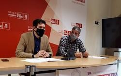 Pablo Arangüena e Martín Seco, deputados do PSdeG, nunha rolda de prensa / Europa Press