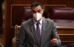 O presidente do Goberno, Pedro Sánchez, intervén durante unha sesión de control ao Goberno, a 14 de abril de 2021, no Congreso dos Deputados, Madrid, (España). Durante o pleno, o Goberno dará conta dos datos e xestións realizadas durant. EUROPA PRESS/E. Parra. POOL - Europa Press