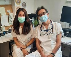 Os doutores Xurxo Romaní e Eva Vandeneynde, galegos na planta covid en Barcelona  / Arquivo