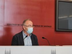 O alcalde de Santiago de Compostela, Xosé Sánchez Bugallo, en rolda de prensa / Europa Press.