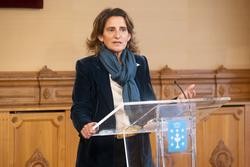 A vicepresidenta e ministra para a Transición Ecolóxica e o Reto Demográfico, Teresa Ribera, nunha rolda de prensa despois da súa reunión co presidente da Xunta de Galicia, no Pazo de Raxoi, a 13 de xaneiro de 2022, en Santiago de Compos. César Arxina - Europa Press / Europa Press