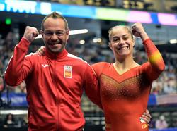 A ponteareá Melania Rodríguez, ouro en dobre mini tramp nos Xogos Mundiais de Birmingham 2022 / Concello de Ponteareas
