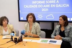 A conselleira de Medio Ambiente, Territorio e Vivenda, Anxos Vázquez, presenta o último informe sobre calidade do aire en Galicia.. Xunta de Galicia / Europa Press