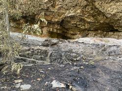 Lugar afectado polo lume, onde se atopan a spinturas rupestres de Casaio / Francisco Fernández (Sputnik Labrego)