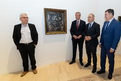 O titular do Goberno galego, Alfonso Rueda na inauguración da exposición 