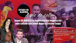 Un dos anuncios de Javier Negre na que destaca o papel do líder da ultradereita de Vox, Santiago Abascal