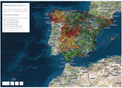 Mapa da presenza de radón en España / FUNDACIÓN PARA A SAÚDE XEOAMBIENTAL - Arquivo