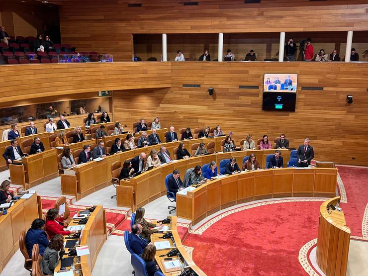 Sesión de control no Parlamento de Galicia, co transfondo dos "ataques" ás sedes do PSOE / Arquivo