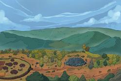 Aldea do Neolítico Final ou calcolítico na Serra do Moncai ou de Fornelas, situada entre os concellos de Monforte de Lemos e Pobra do Brollón / María Álvarez Fernández - Carlos Otero Vilariño