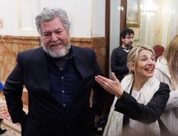 Arquivo - O deputado de Unidas Podemos e coordinador de Alianza Verde, Juantxo López de Uralde e a vicepresidenta segunda e ministra de Traballo e Economía Social, Yolanda Díaz, durante unha sesión plenaria, a 9 de febreiro de 2023, en Madrid (España).. Eduardo Parra - Europa Press - Arquivo