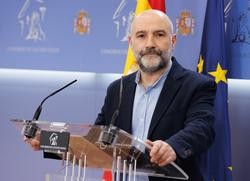 O deputado do BNG no Congreso Néstor Rego durante unha rolda de prensa / Europa Press