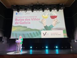 Montse Rodríguez, da Ruta do Viño de Valdeorras, na presentación. Foto: Prensa RdV de V.