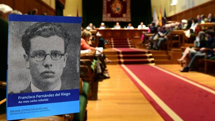 Acto en homenaxe a Francisco Fernández del Riego.. USC