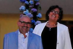 O ex concelleiro socialista do Porriño, Orlando Márquez, e a ex alcaldesa da localidade, Eva García de la Torre (falecida en xaneiro de 2022) / PSOE O Porriño