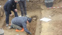 Traballos de exhumación nunha fosa de vítimas do franquismo en Galicia / USC - Arquivo