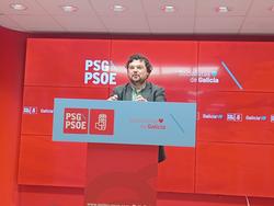 O portavoz da executiva do PSdeG, Xullo Torrado, en rolda de prensa / Europa Press