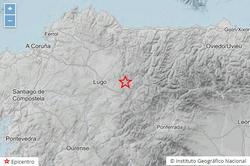 Epicentro terremoto Baleira (Lugo) / IGN