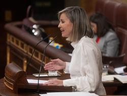 A portavoz de Sumar no Congreso, Verónica Martínez, intervén durante unha sesión plenaria, no Congreso dos Deputados, a 27 de novembro de 2024 / Eduardo Parra - Arquivo / Europa Press