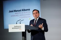 O ministro de Asuntos Exteriores, Unión Europea e Cooperación, José Manuel Albares, inaugura o VIII Conferencia de Embaixadores. Alejandro Martínez Vélez - Europa Press / Europa Press