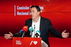 O secretario xeral do PSdeG, Valentín González Formoso, ofrece unha rolda de prensa. A C. Álvaro Ballesteros - Europa Press / Europa Press