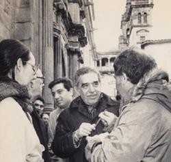 Gabriel García Márquez nunha viaxe en Santiago nos anos 80 do pasado século / galiciaunica.es