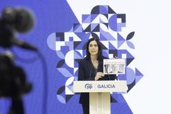 A secretaria xeral do PPdeG, Paula Prado, en rolda de prensa.. PPDEG / Europa Press