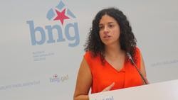Noa Presas, en rolda de prensa / BNG - Arquivo
