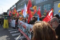 Protesta de traballadoras do sector da limpeza na Coruña. CIG / Europa Press