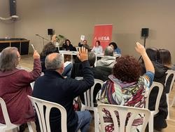 O presidente da Mesa pola Normalización Lingüística, Marcos Maceira, dirixe a asemblea anual da entidade.. A MESA POLA NORMALIZACIÓN LINGÜÍSTICA / Europa Press