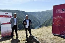 O Presidente Da Institución Provincial, Luís Menor, E O Director Da Volta Ciclista A España, Javier Guillén, Na Presentación Da Etapa Que Pasa Pola Provincia De Ourense.. DEPUTACIÓN DE OURENSE / Europa Press