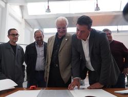 O secretario xeral do PSdeG, José Ramón Gómez Besteiro, visita a Real Academia Galega / PSDEG