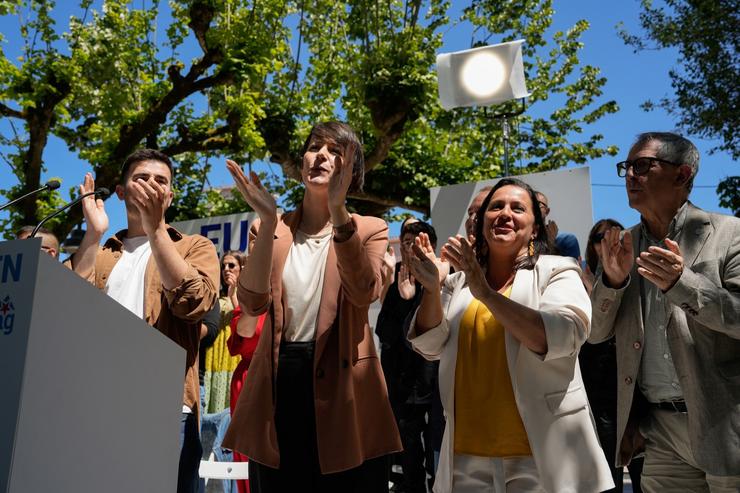 A portavoz nacional do BNG, Ana Pontón, e a candidata Ana Miranda, durante un acto este sábado / BNG / Europa Press